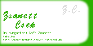 zsanett csep business card